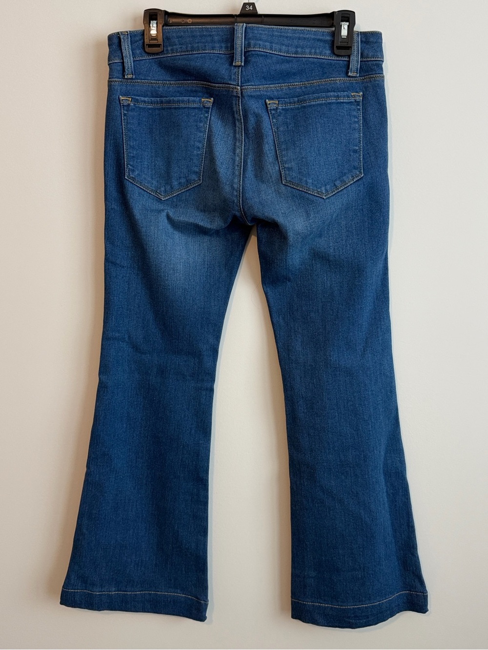 Boston Proper Flare Leg Distressed Denim Jeans Women’s Size 4 Blue Stretch - Picture 6 of 7